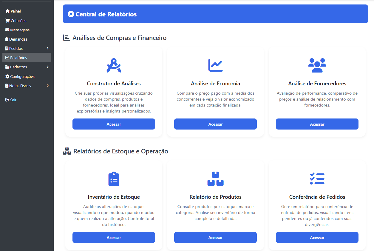 Relatórios Gerenciais